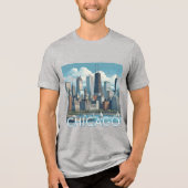 CHICAGO Skyline grafisch T-shirt (Voorkant)