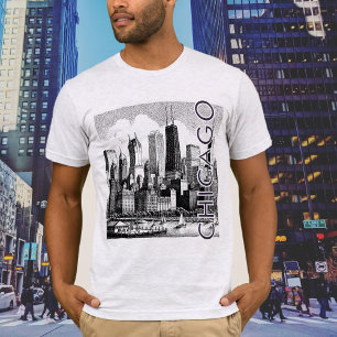 CHICAGO Skyline grafisch T-shirt
