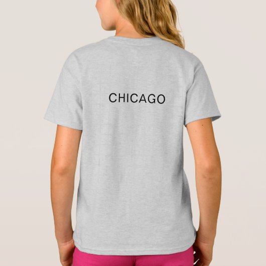 Chicago Skyline grafisch T-shirt (Achterkant)