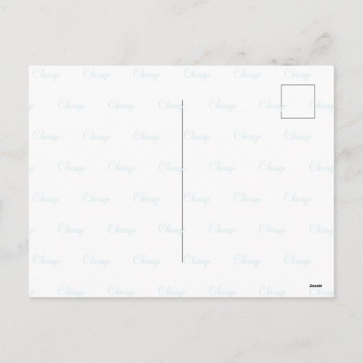 Chicago skyline Happy New Year briefkaart (Achterkant)