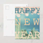 Chicago Skyline Happy Nieuwjaar Feestdagenkaart (Voorkant / Achterkant)