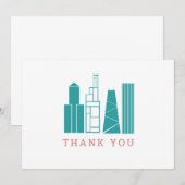 Chicago Skyline - Hartelijk dank Bedankkaart (Voorkant / Achterkant)