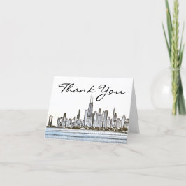 Chicago Skyline - Hartelijk dank Bedankkaart