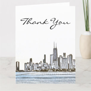 Chicago Skyline - Hartelijk dank Bedankkaart
