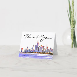 Chicago Skyline - Hartelijk dank Bedankkaart