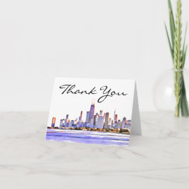Chicago Skyline - Hartelijk dank Bedankkaart