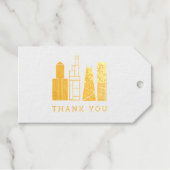 Chicago Skyline - Hartelijk dank Cadeaulabels (Voorkant (horizontaal))