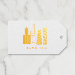 Chicago Skyline - Hartelijk dank Cadeaulabels