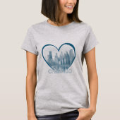 CHICAGO Skyline Heart Graphic T-shirt (Voorkant)