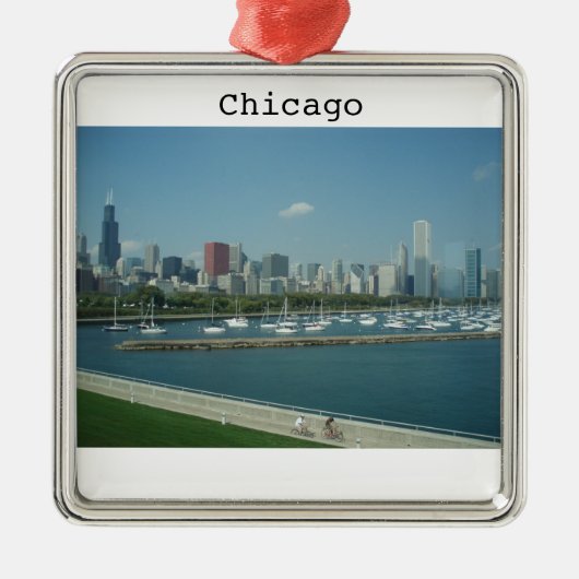 Chicago Skyline Holiday Ornament (Voorkant)