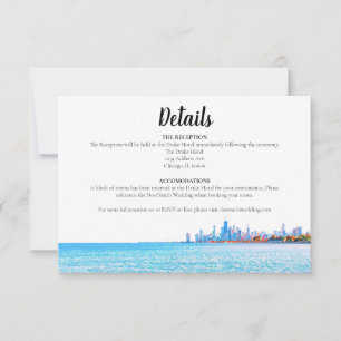 Chicago Skyline Horitzontal Details Kaart