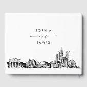 Chicago Skyline Huwelijk Gastenboek (Achterkant)