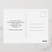 Chicago Skyline Huwelijk Save the Date Folie Uitnodiging Briefkaart (Achterkant)