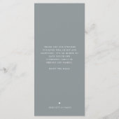 Chicago Skyline | Huwelijksevenement Diner Menu (Achterkant)