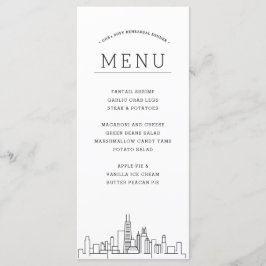 Chicago Skyline | Huwelijksevenement Diner Menu