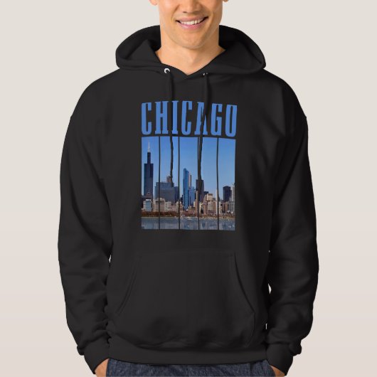 Chicago Skyline Illinois  Pride Chicago Hoodie (Voorkant)