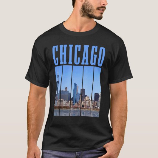 Chicago Skyline Illinois Pride Chicago T-shirt (Voorkant)