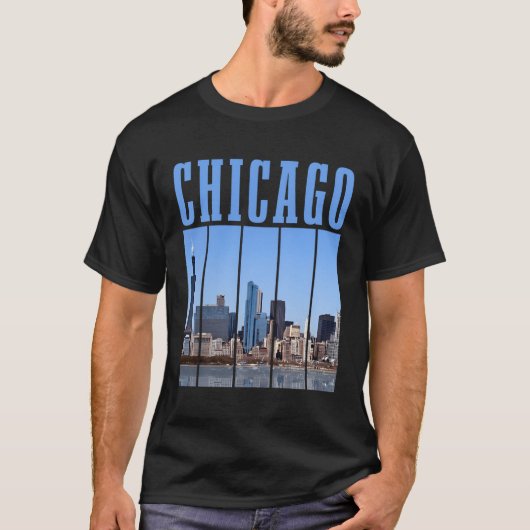 Chicago Skyline Illinois Pride Chicago T-shirt (Voorkant)