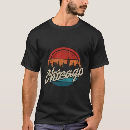 Chicago Skyline Illinois Pride T-shirt (Voorkant)