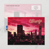 Chicago Skyline in Dusk Briefkaart (Voorkant / Achterkant)
