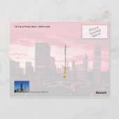 Chicago Skyline in Dusk Briefkaart (Achterkant)