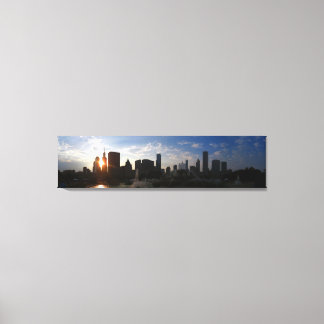 Chicago Skyline in Dusk Canvas Afdruk