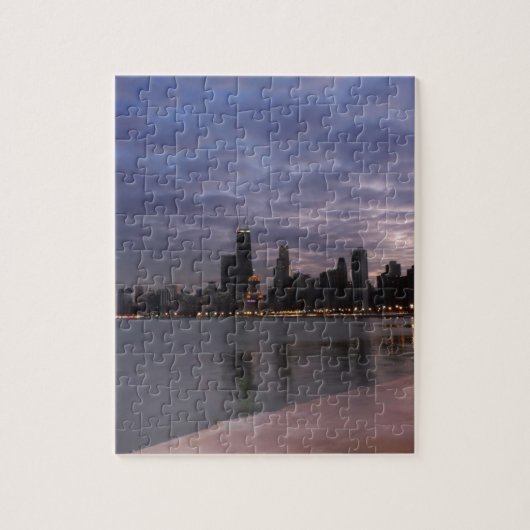 Chicago Skyline in Dusk Legpuzzel (Verticaal)