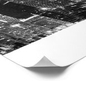 Chicago Skyline in het zwart-wit Poster (Hoek)