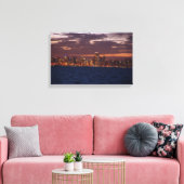 Chicago Skyline in sunset canavas print (Insitu (Woonkamer))