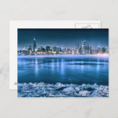 Chicago Skyline in Winter Briefkaart (Voorkant / Achterkant)