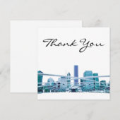 Chicago Skyline in Winter Hartelijk dank Bedankkaart (Voorkant / Achterkant)