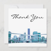 Chicago Skyline in Winter Hartelijk dank Bedankkaart (Voorkant)