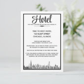 Chicago Skyline Informatiekaartje (Staand voorkant)