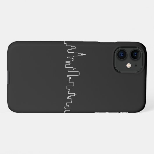 Chicago Skyline iPhone 11 Hoesje (Achterkant horizontaal)