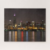 Chicago Skyline Jigzaag Puzzle Legpuzzel (Horizontaal)