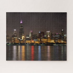 Chicago Skyline Jigzaag Puzzle Legpuzzel