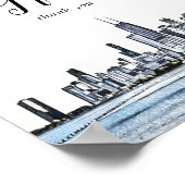 Chicago Skyline Kaarten & Cadeaus Bord Poster (Hoek)