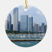 Chicago Skyline Keramisch Ornament (Voorkant)