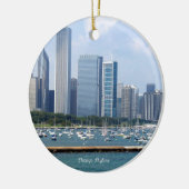 Chicago Skyline Keramisch Ornament (Links)