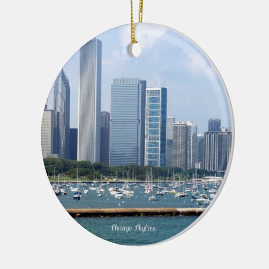 Chicago Skyline Keramisch Ornament (Links)