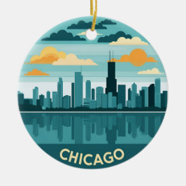 Chicago Skyline Keramisch Ornament