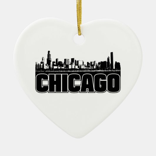 Chicago Skyline Keramisch Ornament (Voorkant)