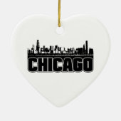 Chicago Skyline Keramisch Ornament (Achterkant)