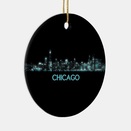 Chicago Skyline Keramisch Ornament (Rechts)