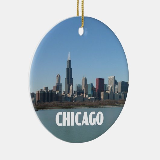 Chicago Skyline Keramisch Ornament (Rechts)