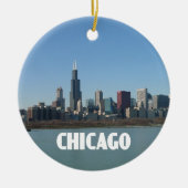 Chicago Skyline Keramisch Ornament (Voorkant)