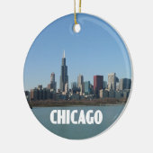 Chicago Skyline Keramisch Ornament (Links)