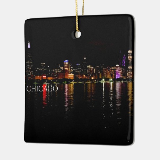 Chicago Skyline Keramisch Ornament (Links)