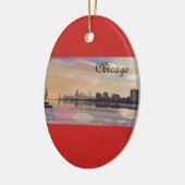 Chicago Skyline Keramisch Ornament (Links)