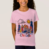 Chicago Skyline Kinder Skyline T-shirt (Voorkant)